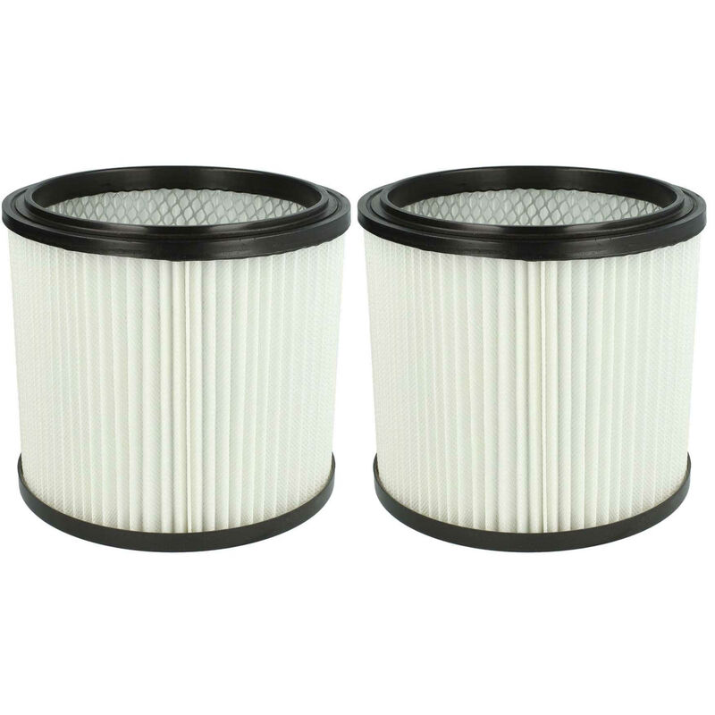 foto del prodotto 2x filtro a pieghe piatte compatibile con einhell sm 20, sm 21, sm 31, sm 30, universal 18-50l aspirapolvere - bianco - vhbw