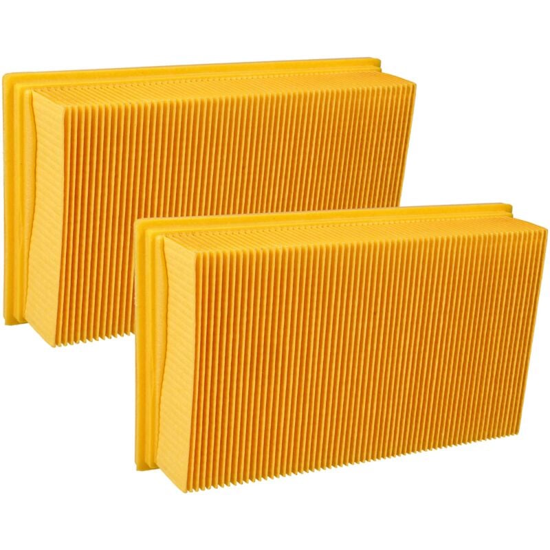 foto del prodotto 2x filtro a pieghe piatte compatibile con flex s-36, s36, s-47, s47 aspirapolvere umido secco - elemento filtrante - vhbw