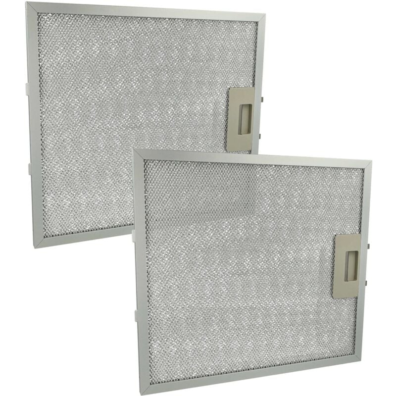 foto del prodotto 2x filtro anti-grasso compatibile con aeg adx6300bw, de6261-ml, adx6301bw, de6261ml cappa da cucina - 30,6 x 27,8 x 0,85 cm, metallo - vhbw