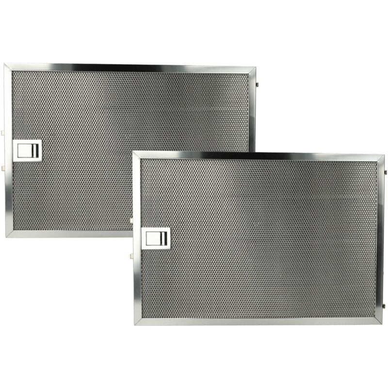 foto del prodotto 2x filtro anti grasso sostituisce alapure mfr051 per cappa da cucina 36,8 x 25,4 x 0,9 cm, acciaio inox vhbw