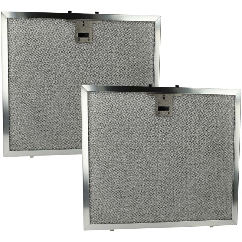foto del prodotto 2x filtro anti grasso sostituisce miele 8257970 per cappa da cucina 27,3 x 30,6 x 0,9 cm, acciaio inox vhbw