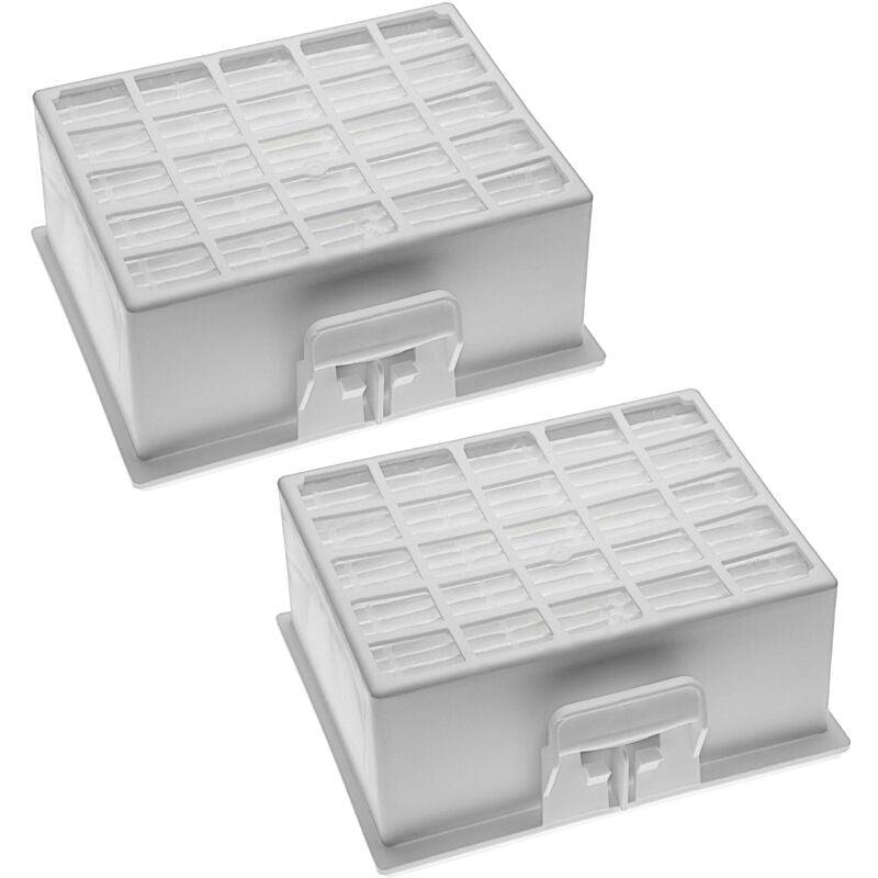 foto del prodotto 2x filtro compatibile con siemens vsz3xtrm11 09, vsz3xtrm11 11, vsz3xtrm11 10, vsz3xtrm11 12 aspirapolvere filtro hepa aria di scarico bianco vhbw