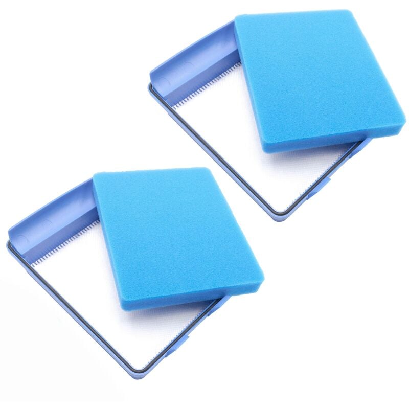 foto del prodotto 2x filtro in spugna, 2x filtro in tessuto compatibile con philips powerpro ultimate fc9920 69, fc9921, fc9921 09, fc9920 19 aspirapolvere - vhbw