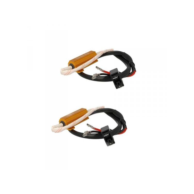 foto del prodotto 2x filtro portalampada led h7 canbus no errore 50w 5 ohm anti sfarfallio auto