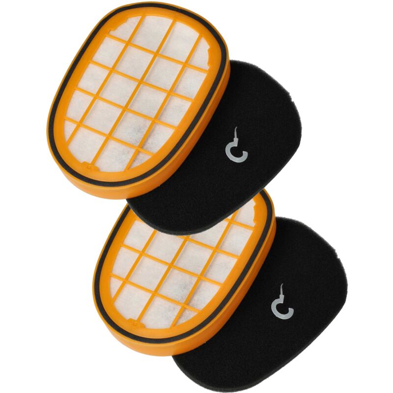 foto del prodotto 2x filtro salva-motore, 2x filtro pre-motore compatibile con philips speedpro max aqua plus xc8347 01, xc8349 aspirapolvere con prefiltro - vhbw