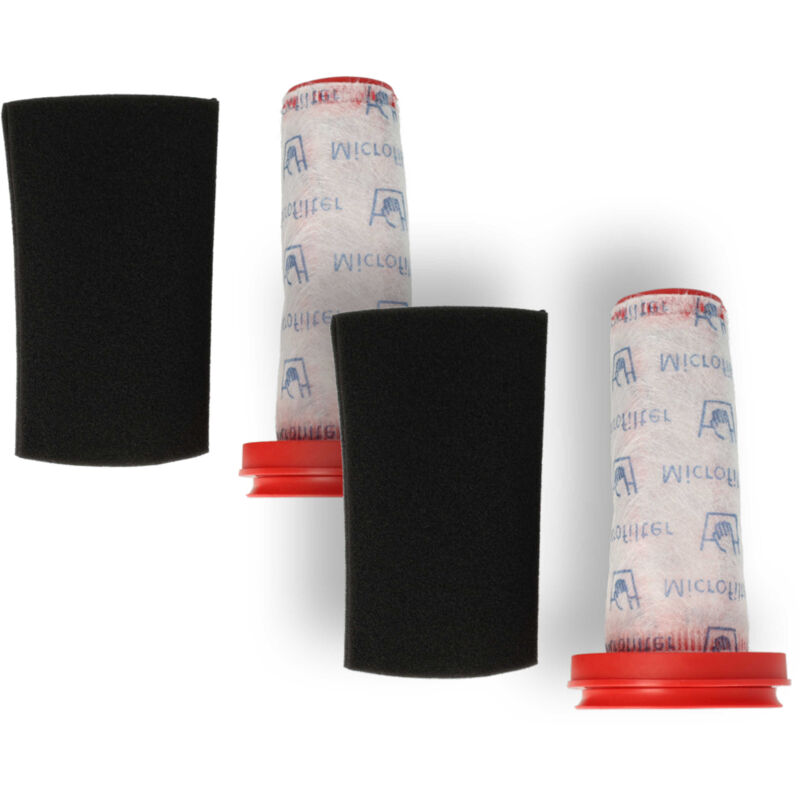 foto del prodotto 2x filtro salva-motore compatibile con bosch bch3pt25tw 01, flexxo serie 4, bch3pt25tw aspirapolvere - vhbw