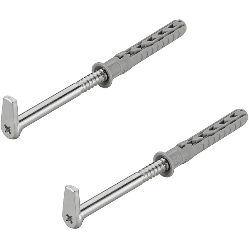 foto del prodotto 2x gancio a vite forma di l 5,8mm x 80mm con tasselli m6 intaglio legno muro mobili cyclingcolors