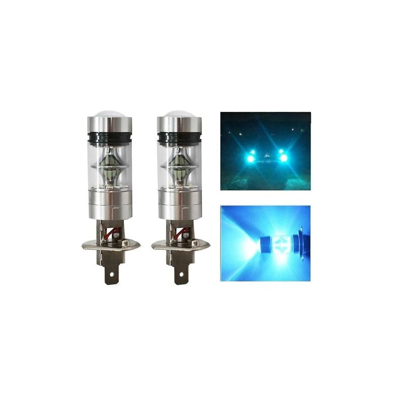 foto del prodotto 2x h1 100w samsung chip led drl fendinebbia lampadine 8000k lampadine led ad alta potenza accessori per illuminazione auto h1 blu ghiaccio 100w