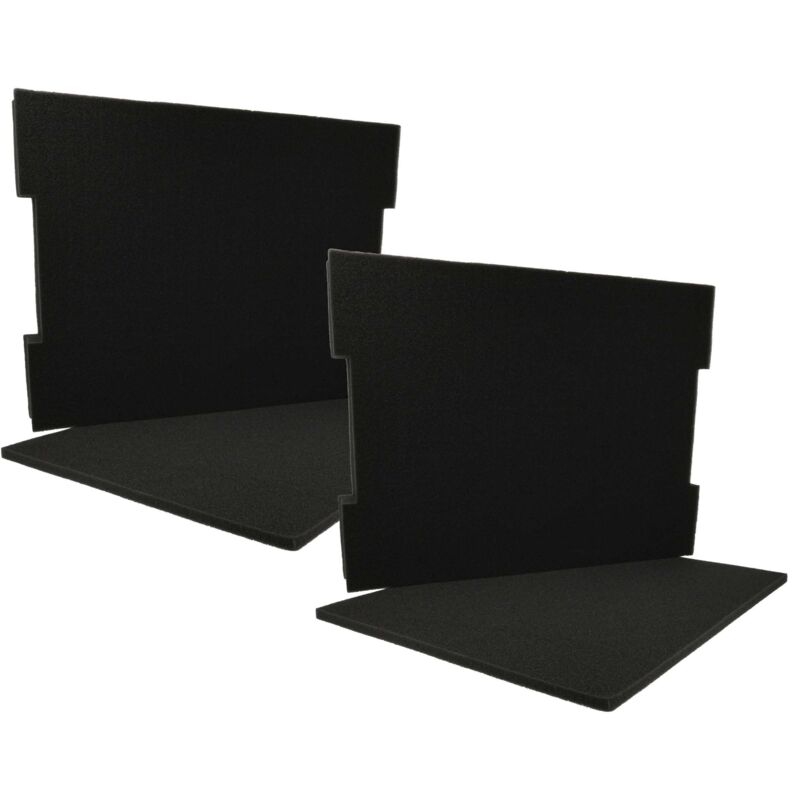 foto del prodotto 2x inserto compatibile con bosch l boxx 102 cassette degli attrezzi gommapiuma preforata, nero vhbw