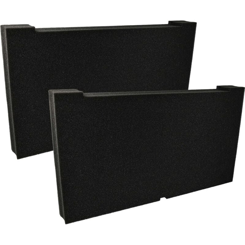 foto del prodotto 2x inserto compatibile con dewalt tough-box ds300, ds150 cassette degli attrezzi - gommapiuma, personalizzabile, a 2 strati, nero - vhbw