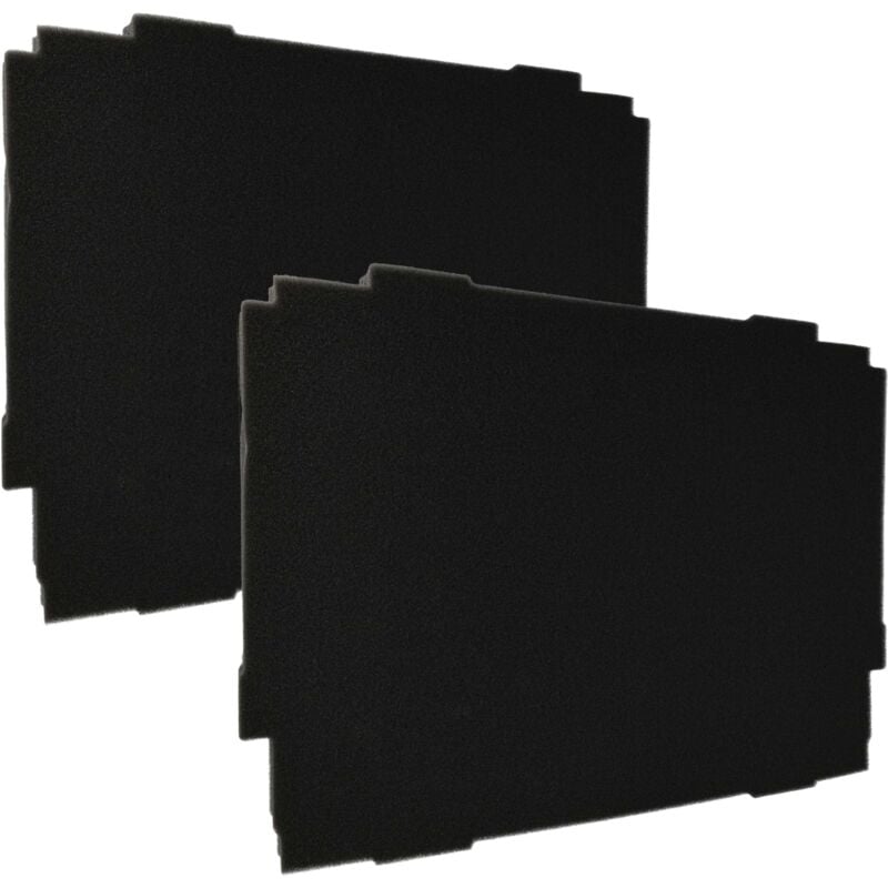 foto del prodotto 2x inserto sostituisce hikoki 40025021 per cassette degli attrezzi - gommapiuma, personalizzabile, nero - vhbw