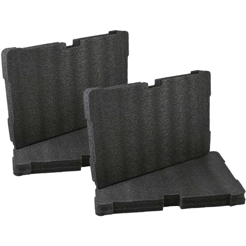 foto del prodotto 2x inserto sostituisce milwaukee 4932471428 per cassette degli attrezzi gommapiuma, nero vhbw