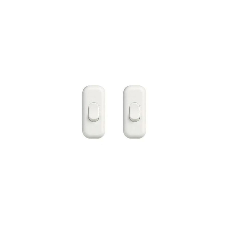 foto del prodotto 2x interruttore passafilo bianco 2a 230v per cavo 2 x 0.75 in plastica faeg