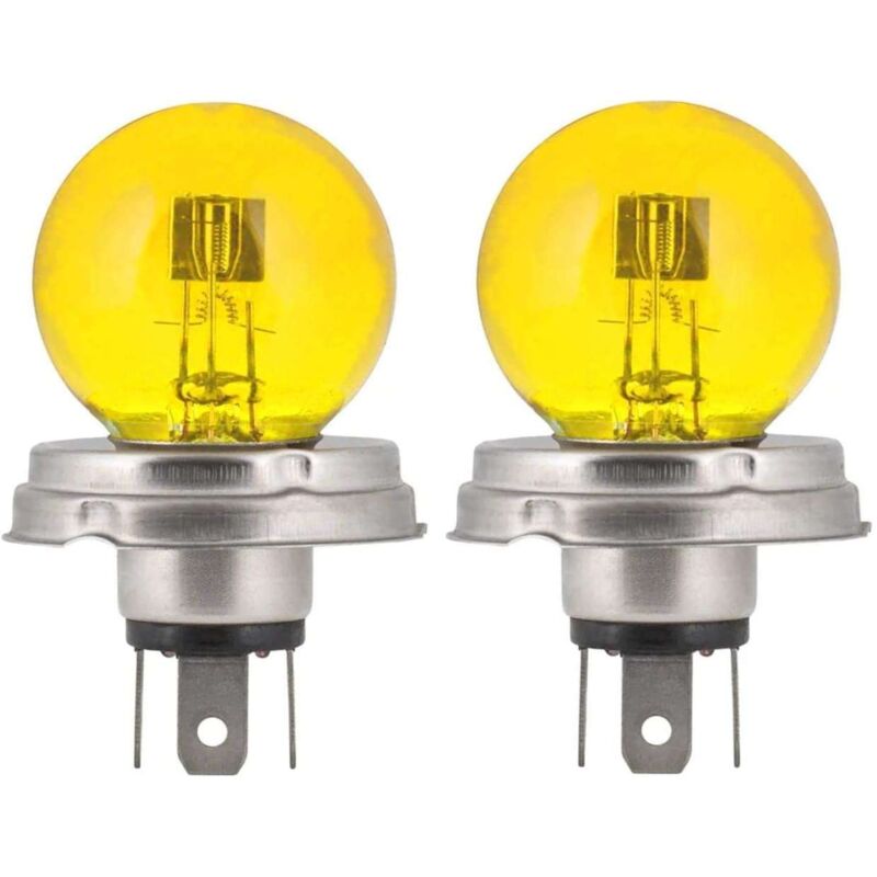 foto del prodotto 2x lampadina 12v 45 40w p45t r2 giallo lampada auto moto vintage epoca