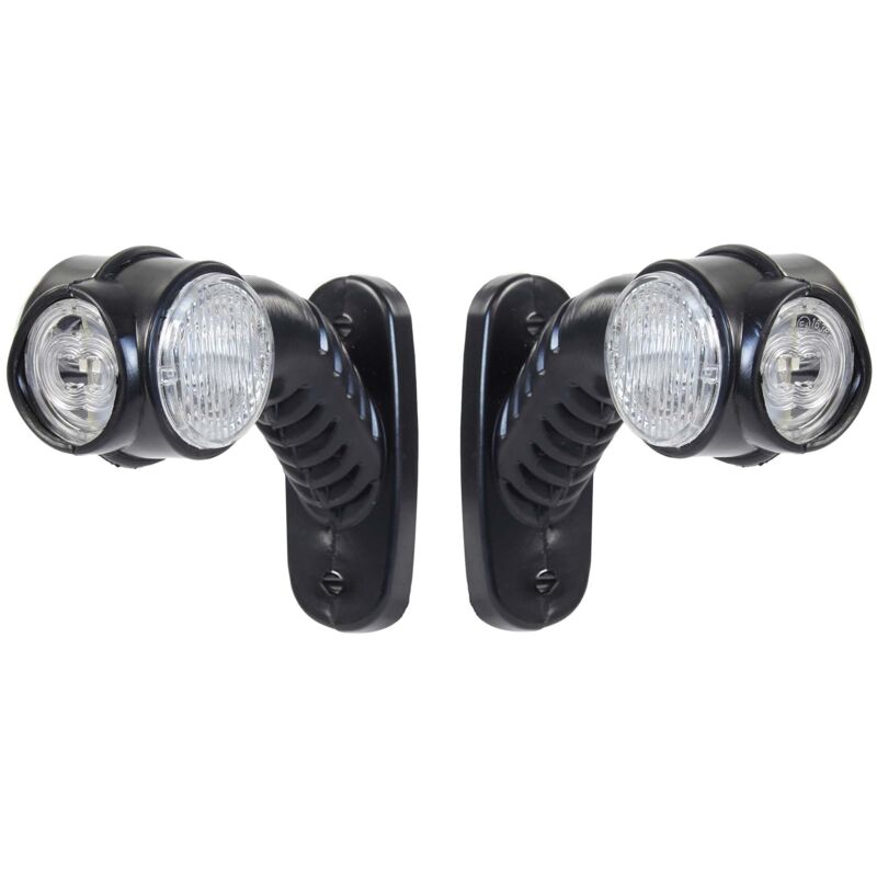 foto del prodotto 2x luci laterali 4 led 12v rotonde luci di posizione e ingombro per rimorchi e camion wiltec