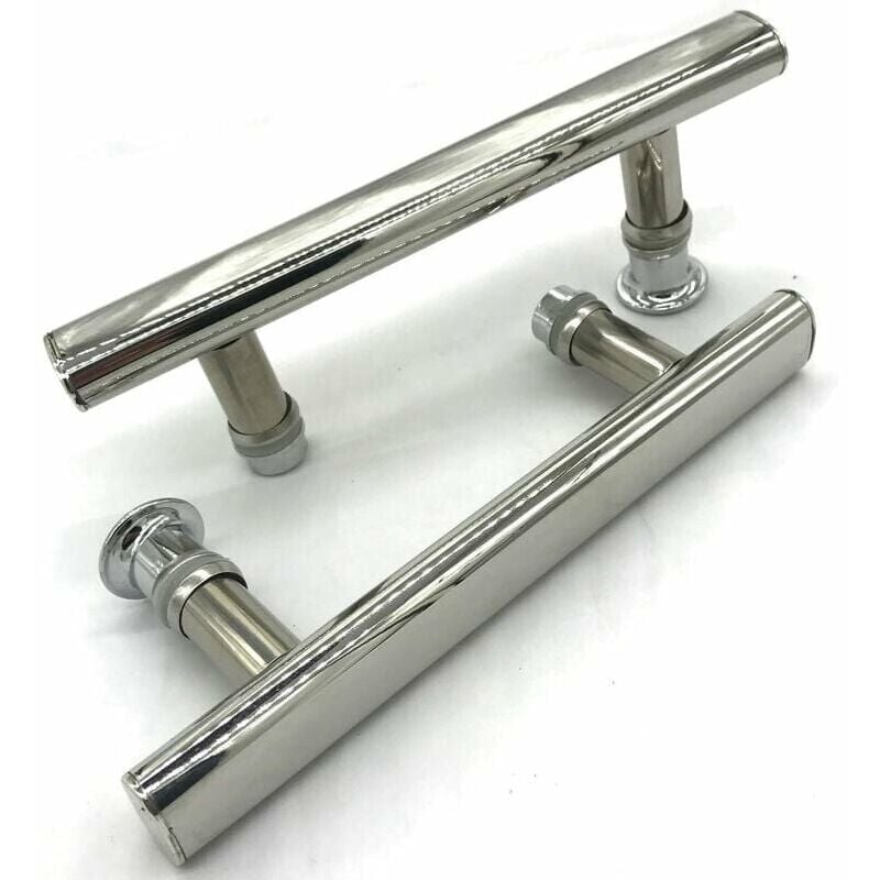 foto del prodotto 2x maniglia per porta doccia cromata, interasse 145 mm