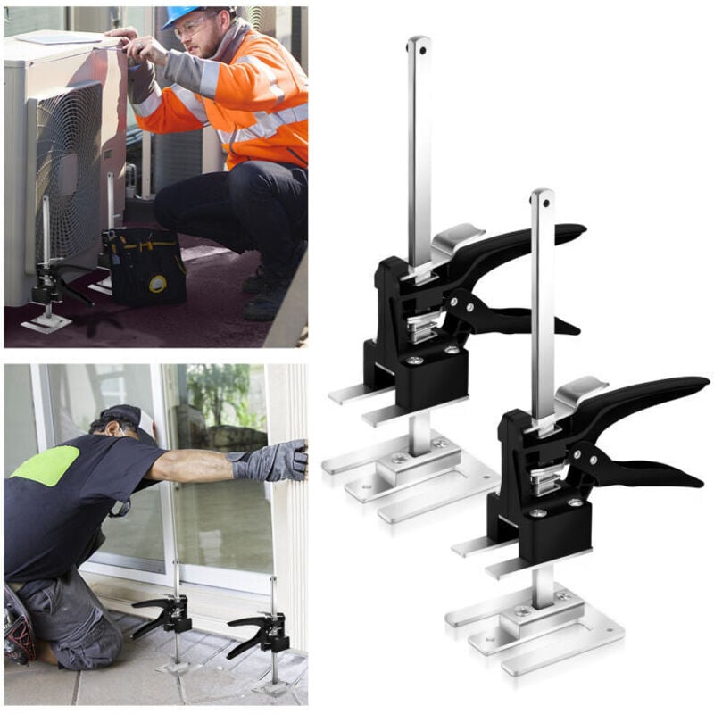 foto del prodotto 2x martinetto a mano strumento manuale sollevatore armadio dispositivo di sollevamento multifunzionale fino a 240kg randaco