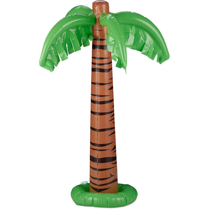foto del prodotto 2x palma gonfiabile, originale decorazione da piscina, gonfiabile, accessorio estivo, h 80 cm, verde marrone