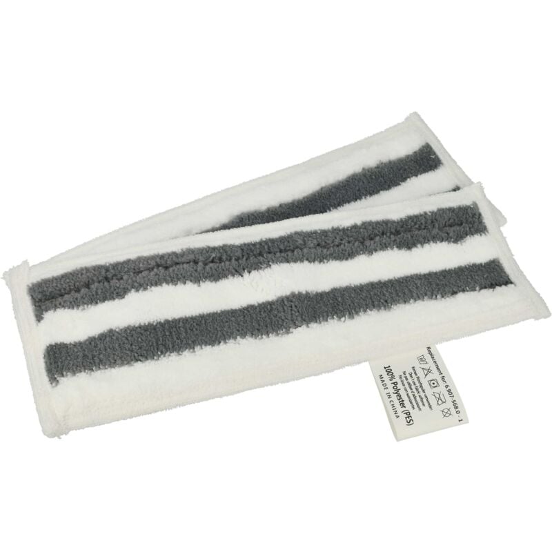 foto del prodotto 2x panno compatibile con k rcher sc 5 easyfix, sc 5 easyfix iron scopa a vapore - microfibra, nero bianco - vhbw