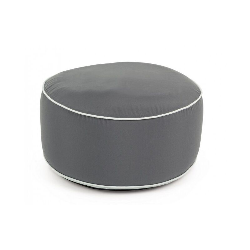 foto del prodotto 2x pouf gonfiabile grigio d.53 x 23h