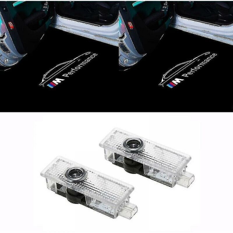 foto del prodotto 2x proiettori led bmw per luci porta logo light style 3 
