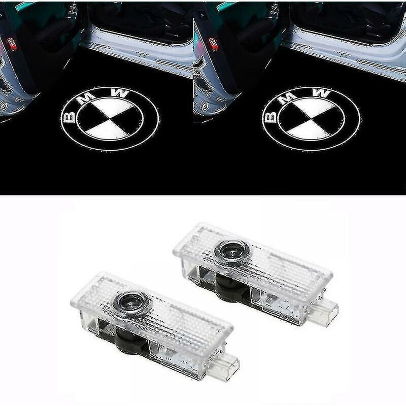 foto del prodotto 2x proiettori led bmw per luci porta logo light style 5 