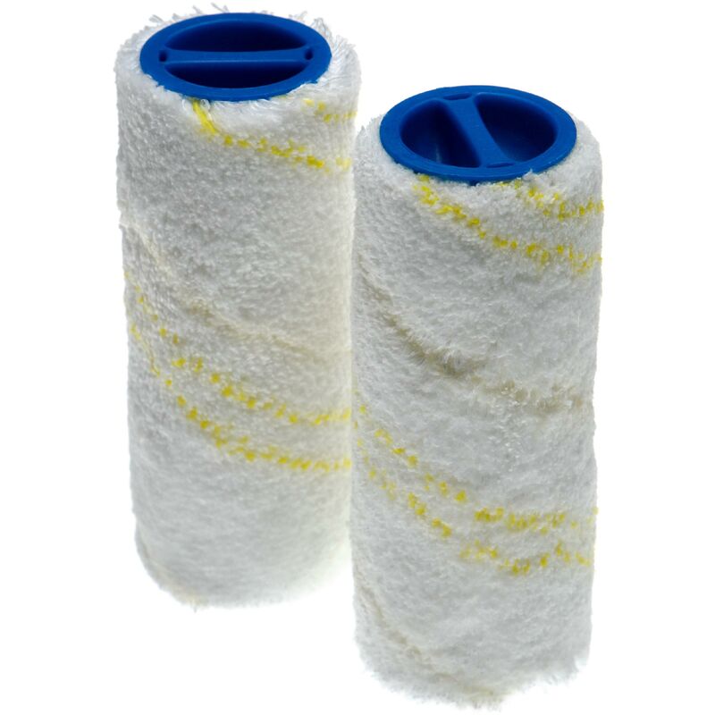 foto del prodotto 2x rullo con spazzola in microfibra set compatibile con k rcher fc 5 cordless premium, 5 premium, 5 cordless lavapavimenti doppia confezione