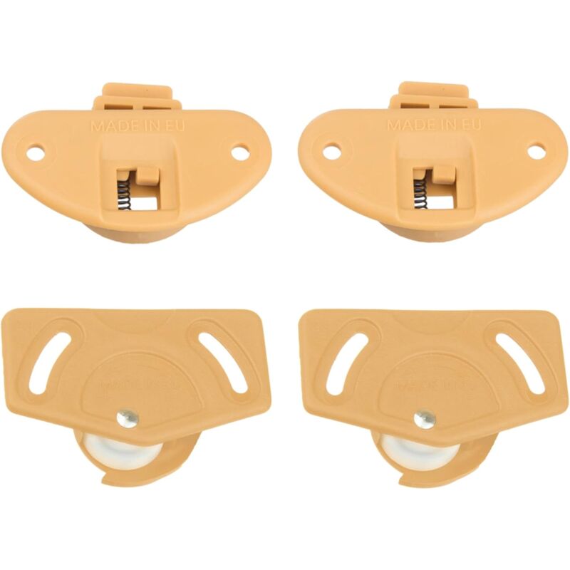 foto del prodotto 2x ruote rulli per ante scorrevoli carrello guida plastica scorrevole porte armadio, beige