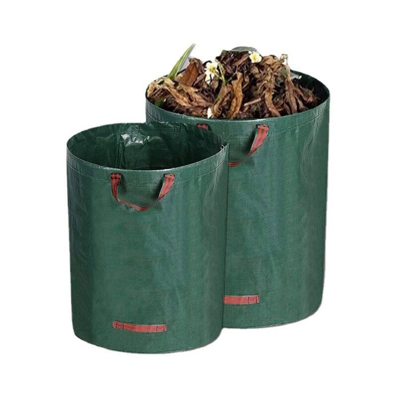 foto del prodotto 2x sacchi da giardino 500l 50 kg sacco per rifiuti vegetali immondizia tessuto rinforzato pieghevole idrorepellente