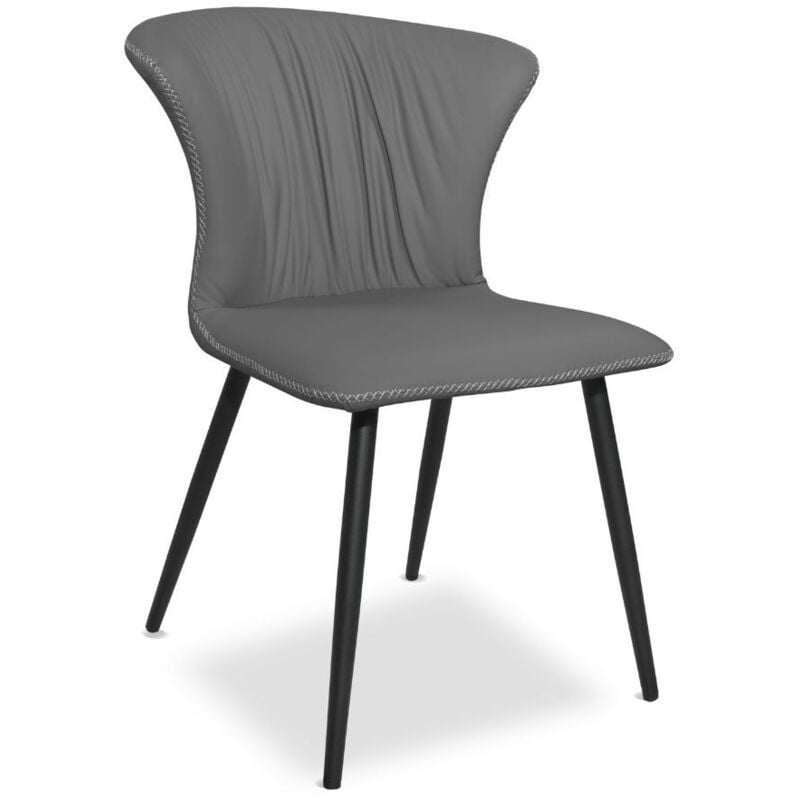 foto del prodotto 2x sedia core colore antracite con gambe in metallo nero h84xl56xp61