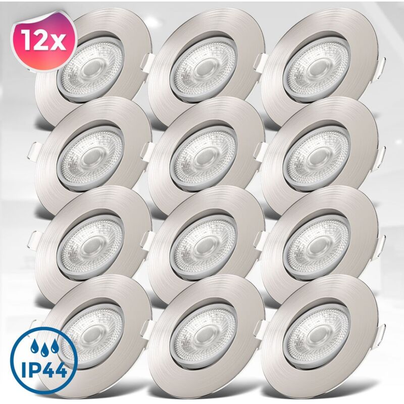 foto del prodotto 2x set di 6 luci da incasso a led lampada da soffitto dimmerabile spot da incasso orientabile 5w riflettore