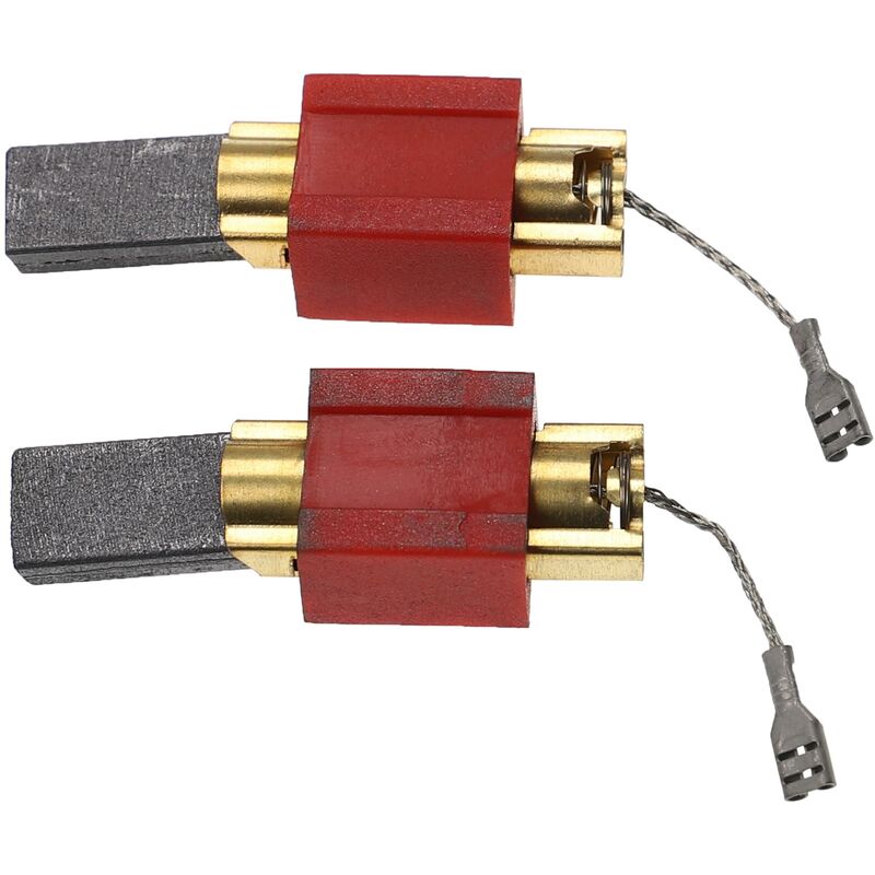 foto del prodotto 2x spazzola carbone 5 x 15 x 30 mm compatibile con miele w833 nl , w833 se , w838 de , w839 es , w839 fi lavatrice spazzola motore vhbw