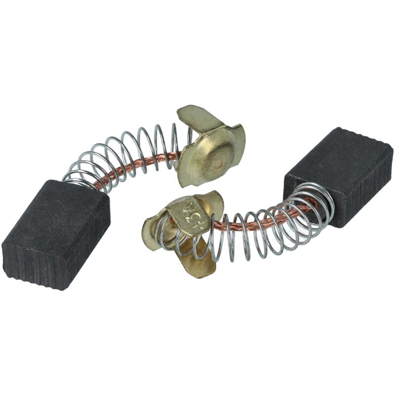 foto del prodotto 2x spazzola carbone 7 x 11 x 17mm compatibile con hitachi 999-056, 999-073, c10fsb, c10fsh, c10fs, 981612z, 999-033 utensile elettrico molla - vhbw