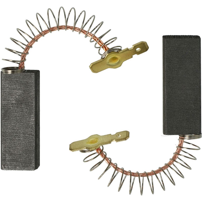 foto del prodotto 2x spazzola in carbone 5 x 12 x 33mm compatibile con bsh 141504, 141344, 141667 motori welling per lavatrice molla vhbw
