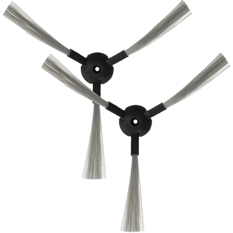 foto del prodotto 2x spazzola laterale compatibile con solac ecogenic aa3400 robot aspirapolvere - set spazzole, grigio nero - vhbw