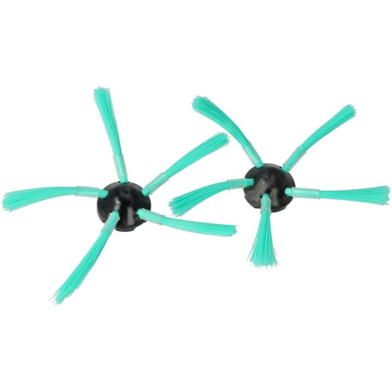 foto del prodotto 2x spazzola laterale compatibile con vorwerk folletto vr 200, vr200 robot aspirapolvere set spazzole, nero verde vhbw