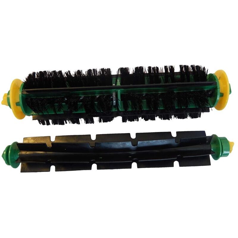 foto del prodotto 2x spazzola rotonda set di spazzole compatibile con irobot roomba 581, 585, 590 robot aspirapolvere - spazzola a lamelle, spazzola con setole - vhbw