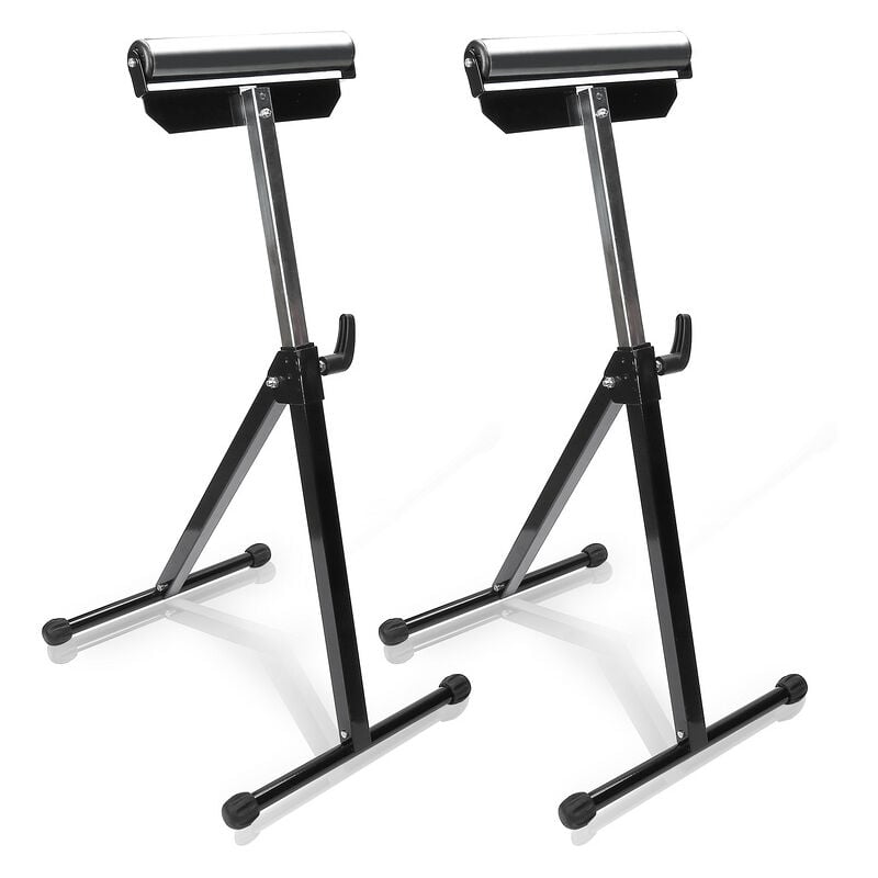 foto del prodotto 2x supporto a rulli regolabile in altezza cavalletto in metallo fino a 60 kg, 68 108 cm swanew