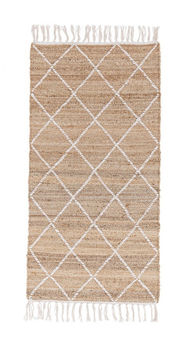 foto del prodotto 2x tappeto naturale bianco 70x140