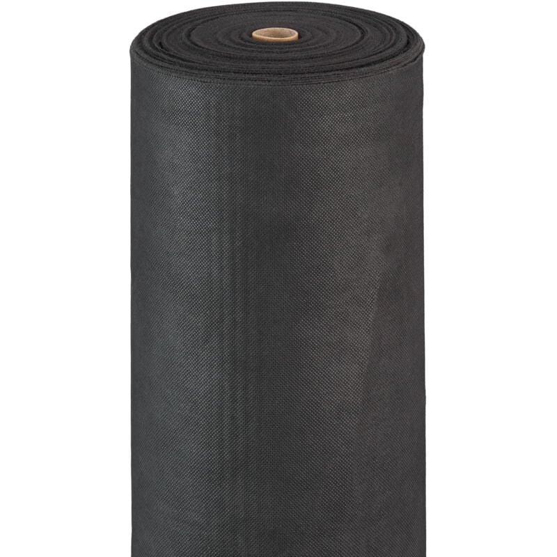 foto del prodotto 2x teli per pacciamatura, 50g m , protezioni per le piante, teloni impermeabili e resistenti, anti uv, 100 metri, nero
