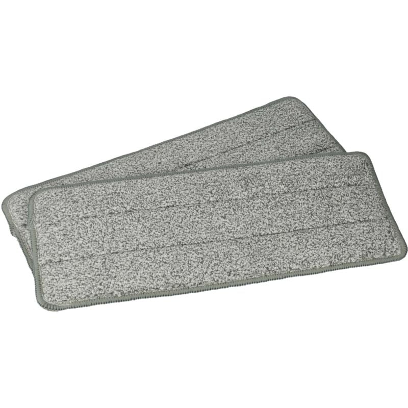 foto del prodotto 2x testina pulente compatibile con clean maxx 09996 mocio, lavapavimenti poliestere, grigio bianco vhbw