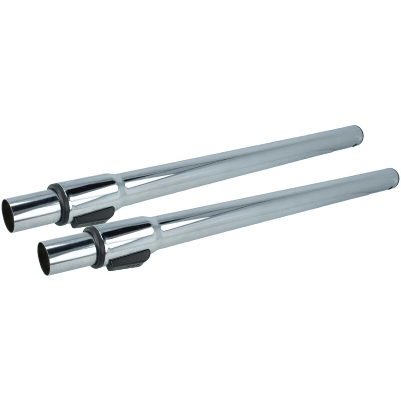 foto del prodotto 2x tubo compatibile con dirt devil m5030-8, m5033-0, m5030-9, m5032, m5033 aspirapolvere - con attacco da 32 mm, 58 - 96 cm, cromato - vhbw