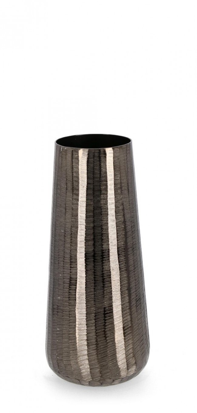 foto del prodotto 2x vaso chisel antracite d.14x34h in metallo