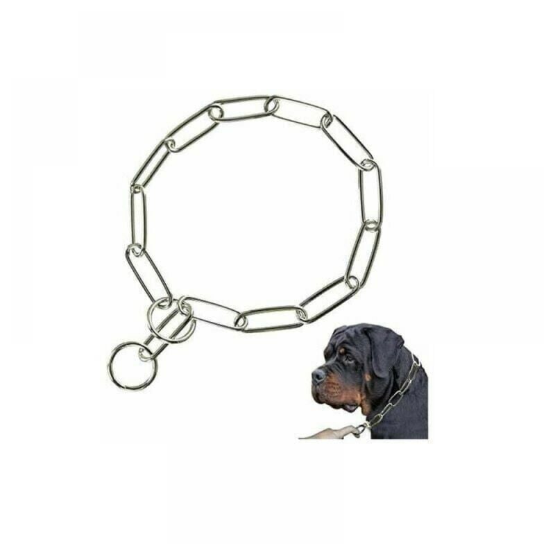 foto del prodotto 3.0mmx50cm collari a strozzo collare per addestramento cani collari classici catena in acciaio massiccio regolabile collare a catena per cani di
