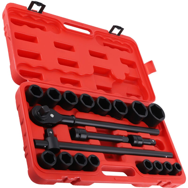 foto del prodotto 3 4 19mm 50mm guidare profondo impatto set garage riparazione prese cricchetti