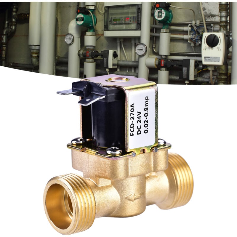 foto del prodotto 3 4 dc 24v normally closed brass electric solenoid magnetic valve for water control