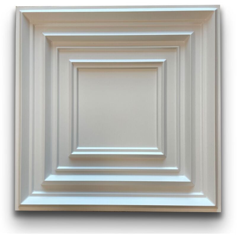 foto del prodotto 3,49 bugna per boiserie a parete, rivestimento a soffitto e porte in pvc 3d 50x50cm