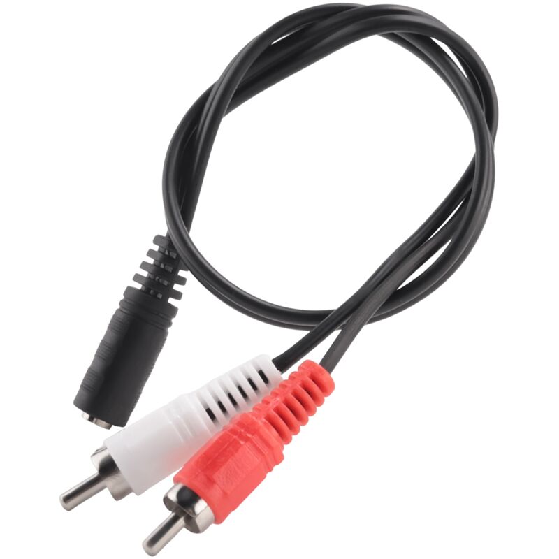 foto del prodotto 3.5mm femmina stereo a 2 av audio aux filo adattatore