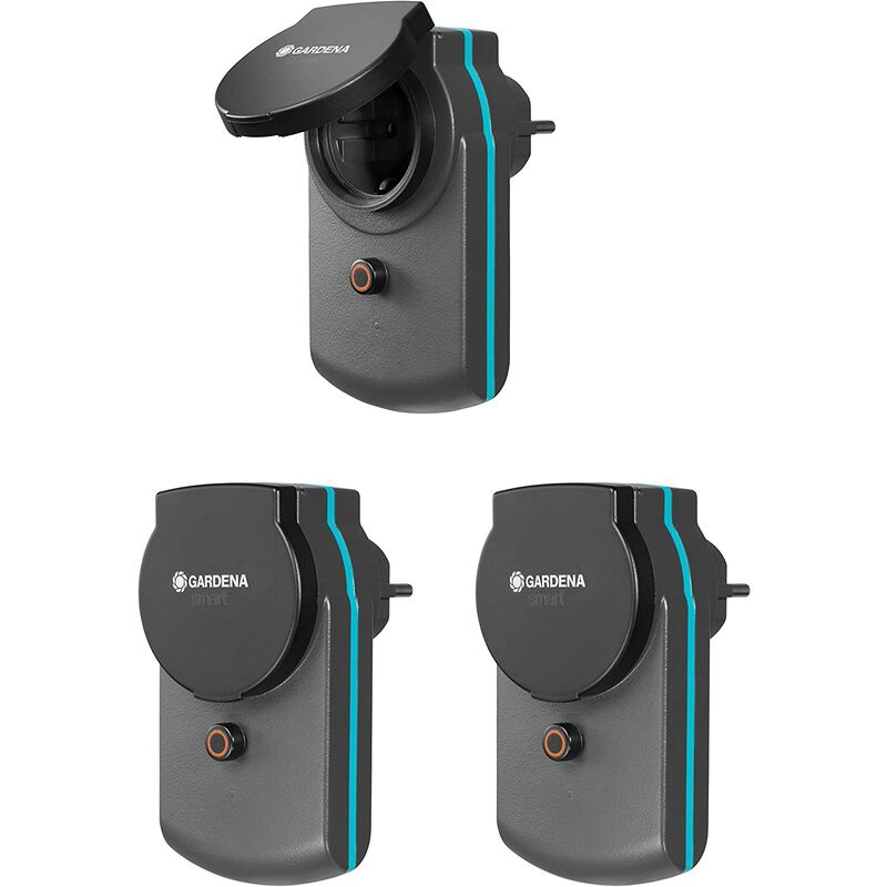 foto del prodotto 3 adattatori smart power per il controllo tramite app di dispositivi smart in giardino - gardena