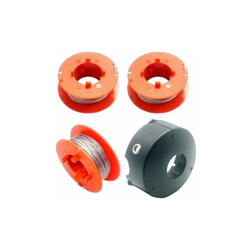 foto del prodotto 3 bobine di filo di ricambio per decespugliatore bosch art 23 26 30 combitrim 23 26 easytrim, per bobina a filo singolo bosch f016800175, con 1